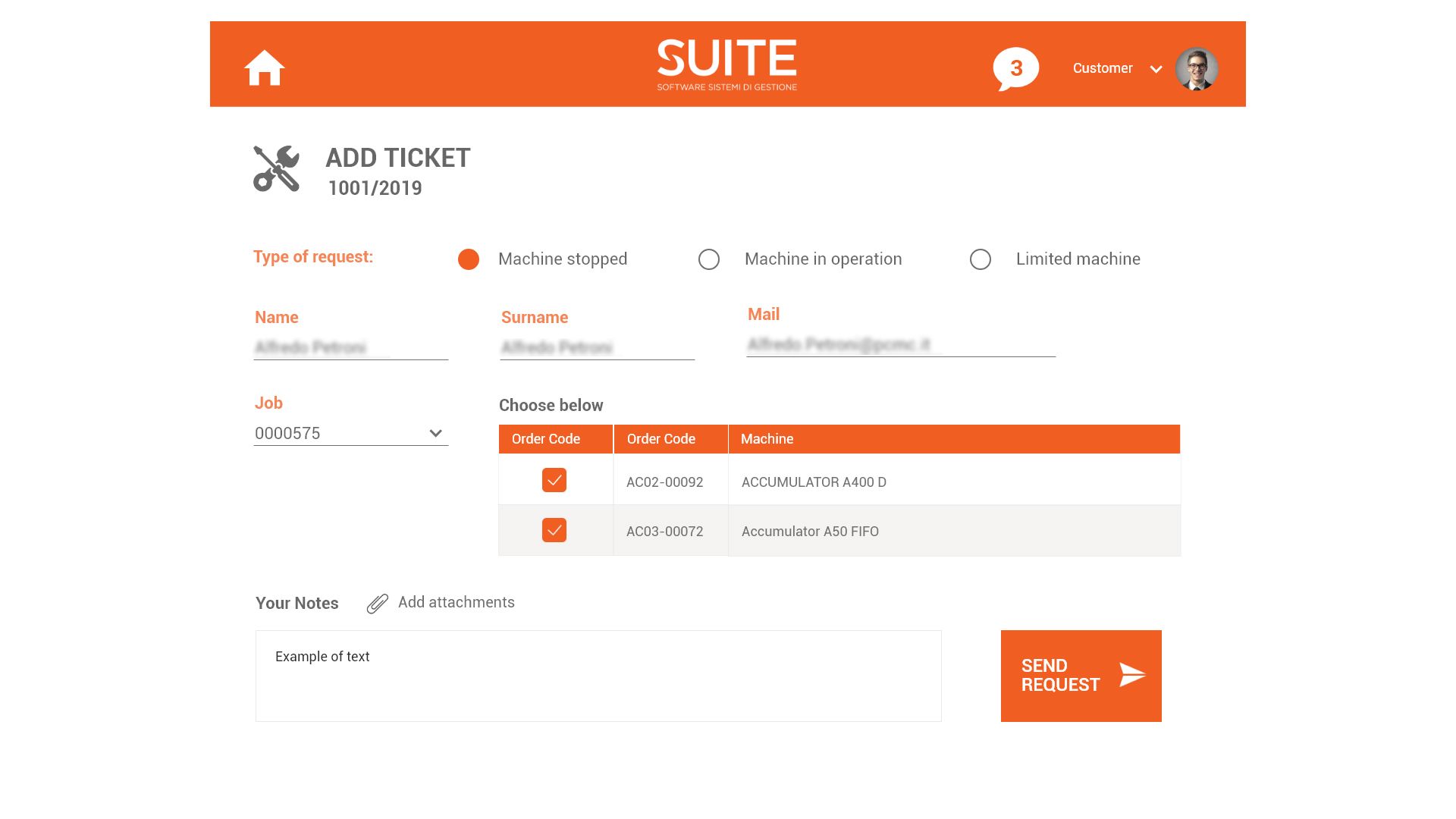 Software Assistenza Tecnica - Apertura Ticket
