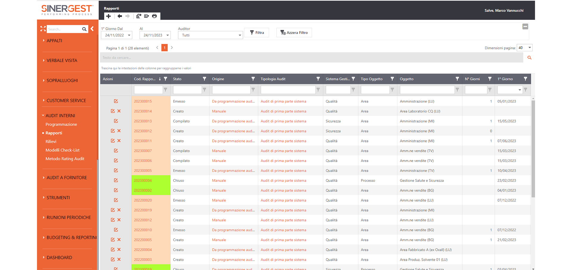 Software Gestione Audit Interni