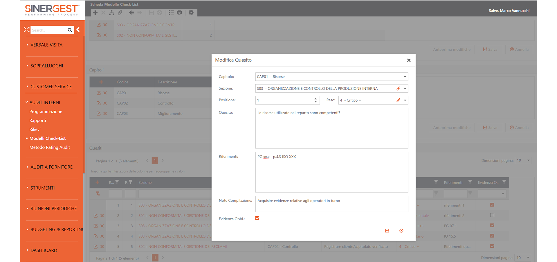 Software Gestione Audit Interni