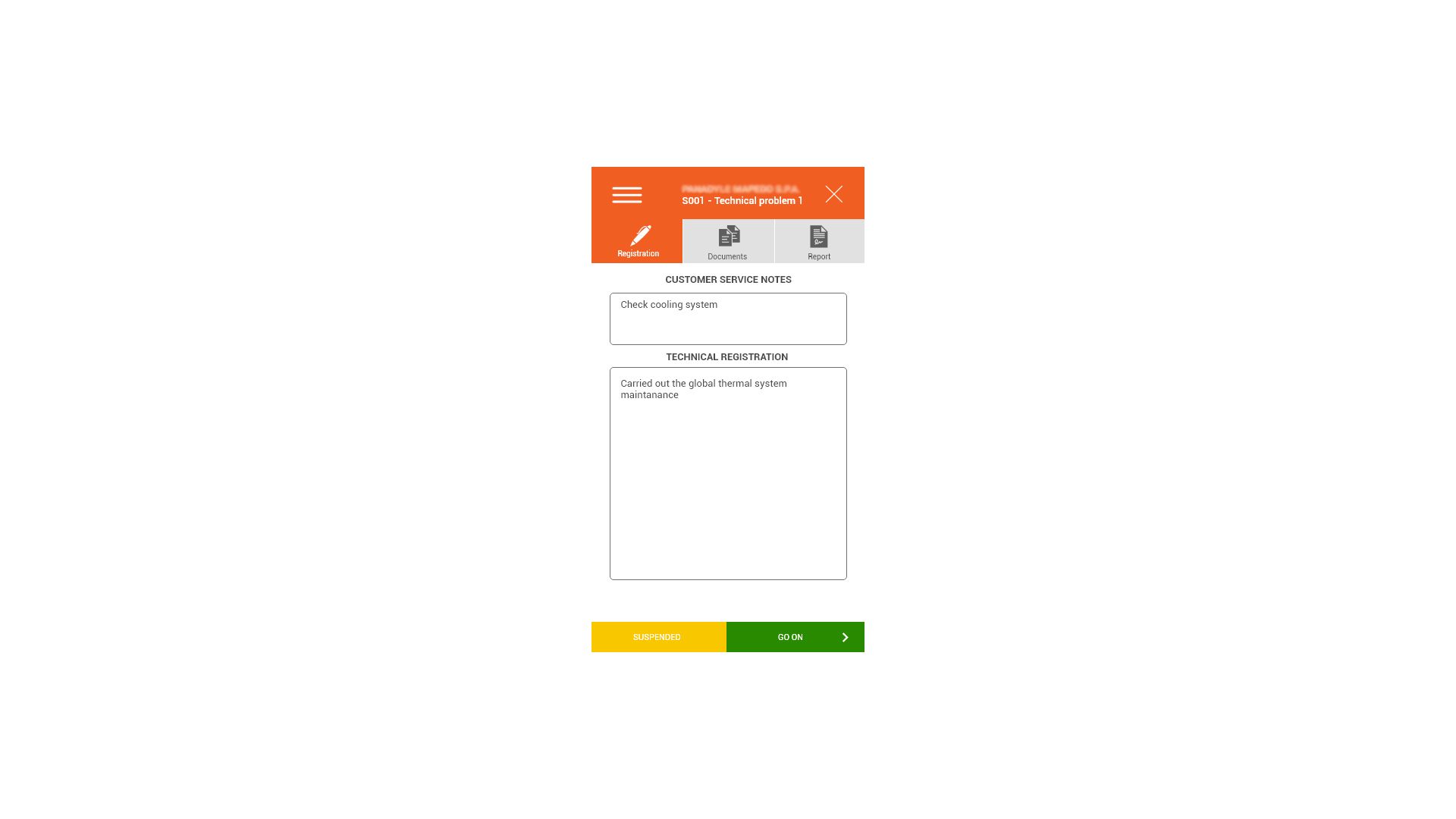 Software Assistenza Tecnica - Registrazione Intervento Tecnico