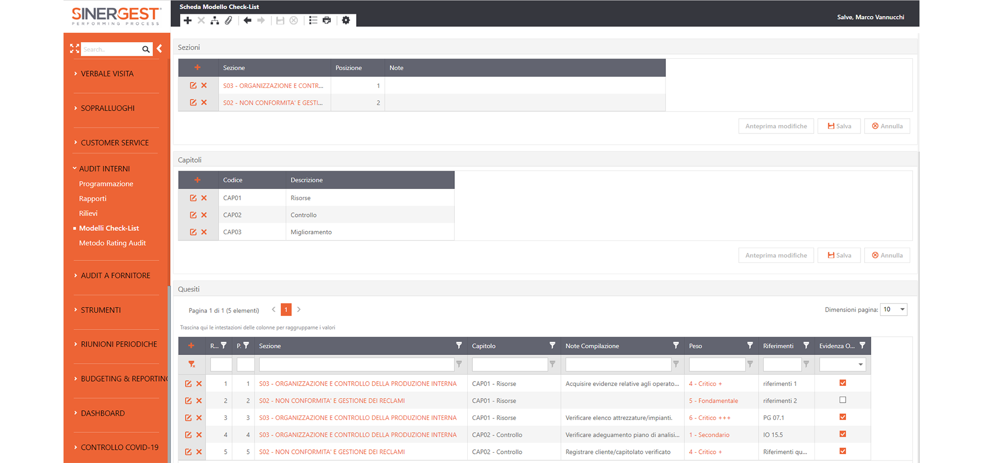 Software Gestione Audit Interni