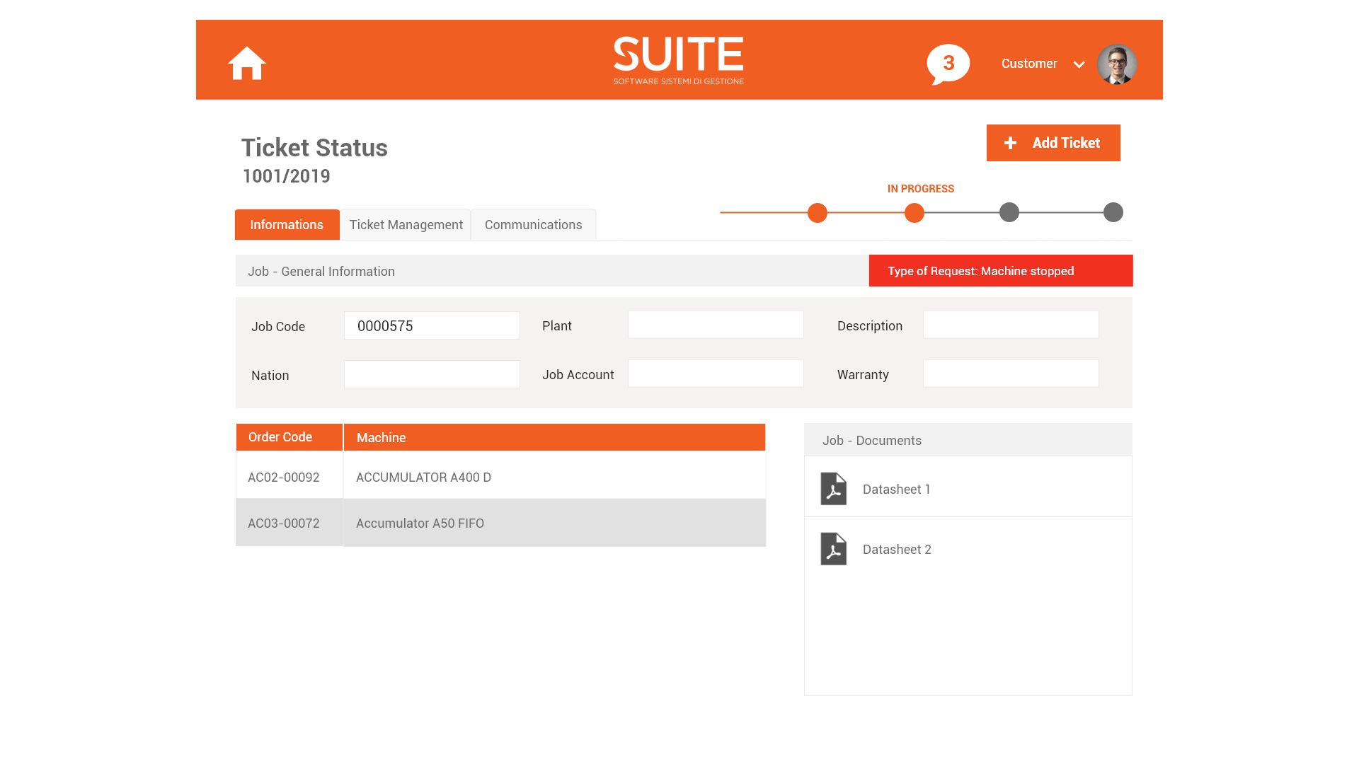 Software Assistenza Tecnica - Info su ticket